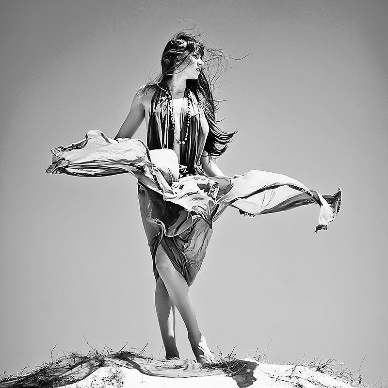 bw, пустыня Desert фото превью