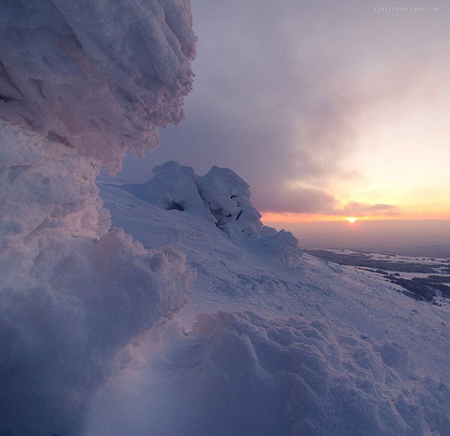 kovalenko, крым, чатырдаг, снег, закат, Юрий Коваленко