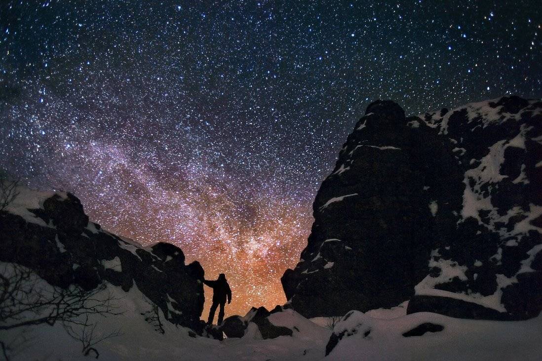 пейзаж, природа, урал, горы, скалы, останцы, ночь, небо, звезды, Сергей Макурин