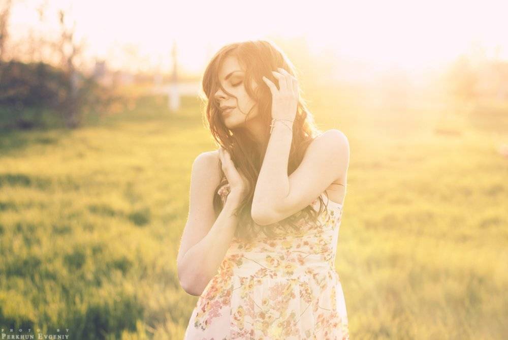 солнце, девушка, свет, Перхун Евгений