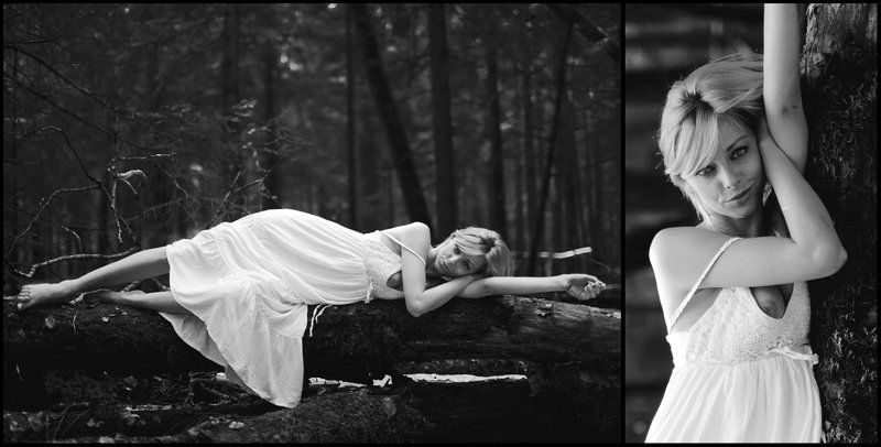 april, spring, black & white, blonde, woods, forest, portrait, 50mm, canon, nature, smile Апрель фото превью