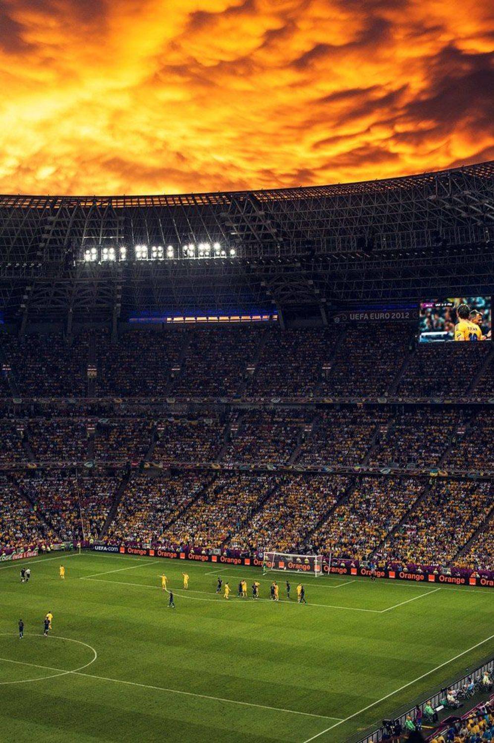 закат,небо,украина,евро,донбас арена, Аркадий Курта