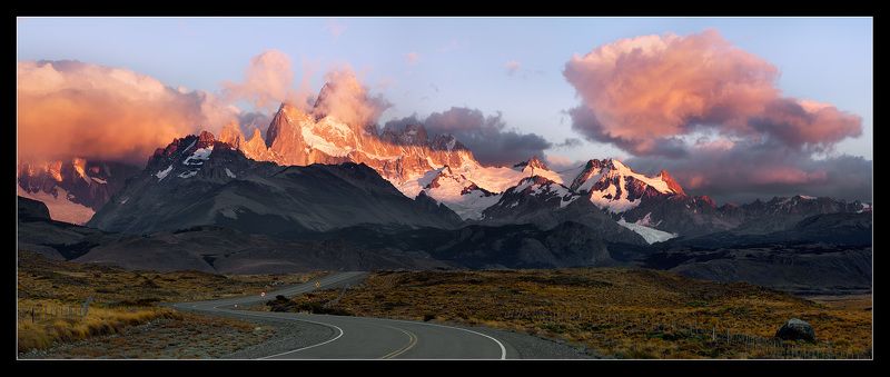 аргентина, фиц рой, утро, горы Дорога  к Фиц Рою. фото превью