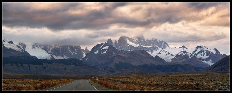 аргентина, фиц рой, утро, горы Дорога  к Фиц Рою( закат) фото превью