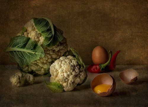 Про цветную капусту натюрморт