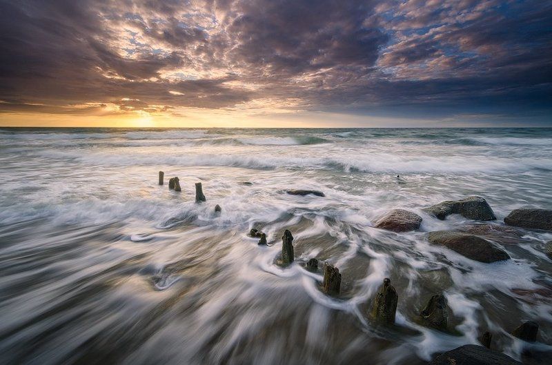 балтика, море, вечер, пейзаж Неспокойный вечер фото превью