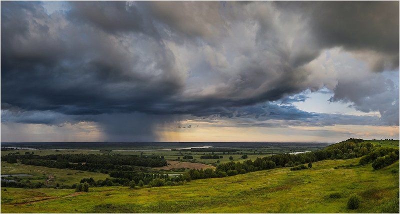 Clouds, Landscape, Nature, Panorama, Rain, Russia, Sky, Дождь, Небо, Облака, Облако, Панорама, Пейзаж, Природа, Россия Only happy when it rains фото превью