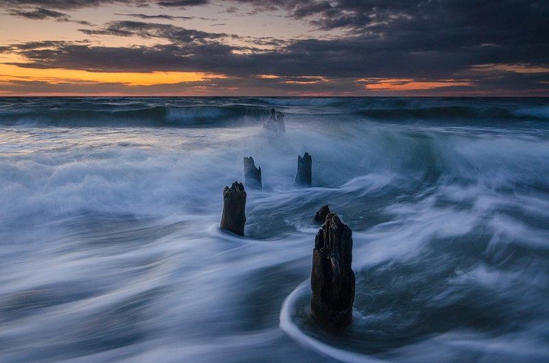 балтика, море, вечер, пейзаж Вечерний драйв фото превью