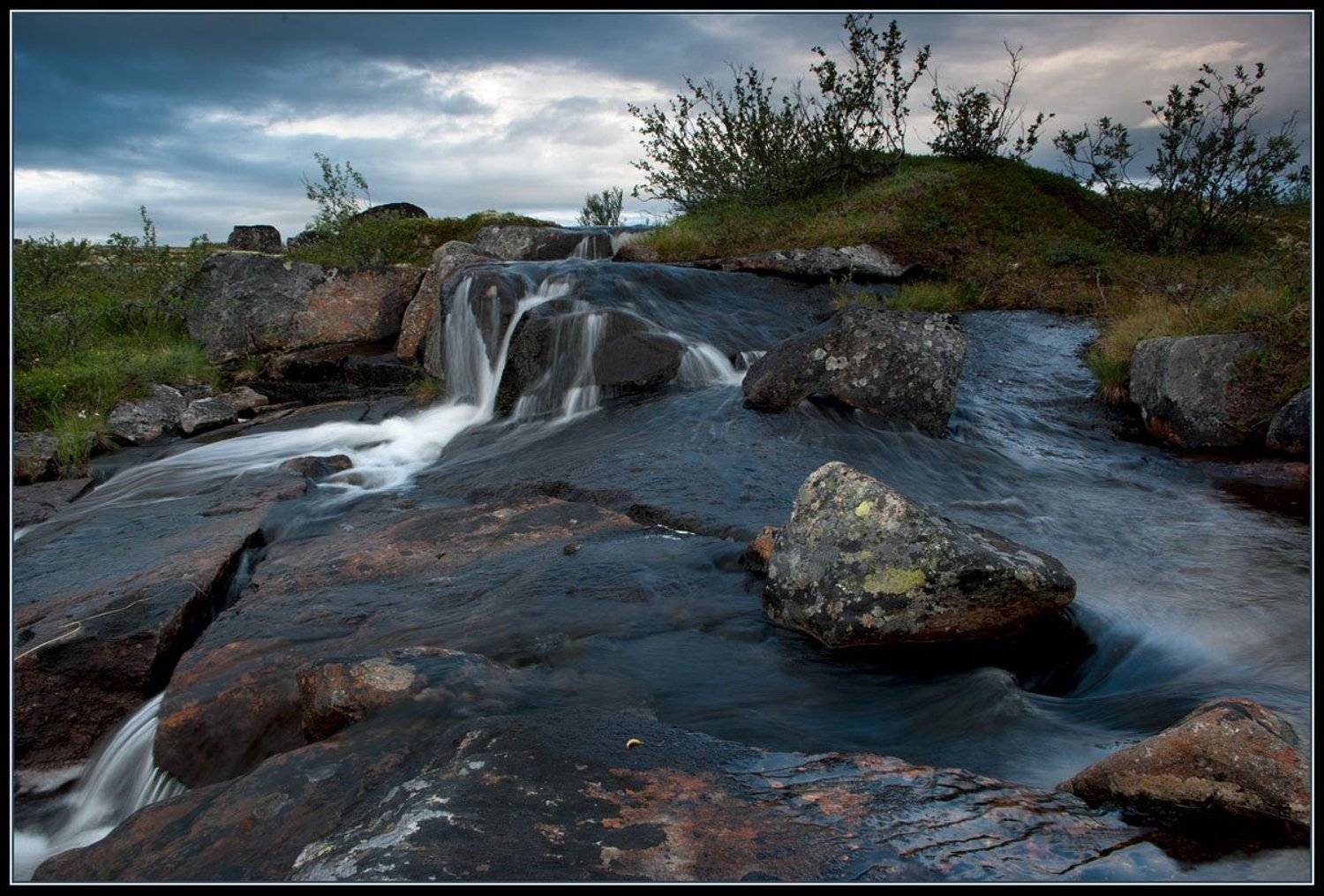водопад, кольский полуостров, лето, Lara