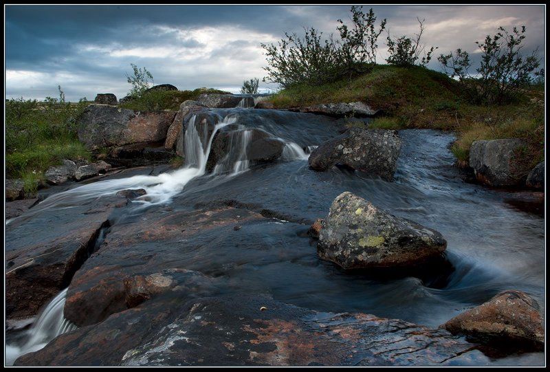 водопад, кольский полуостров, лето ***** фото превью