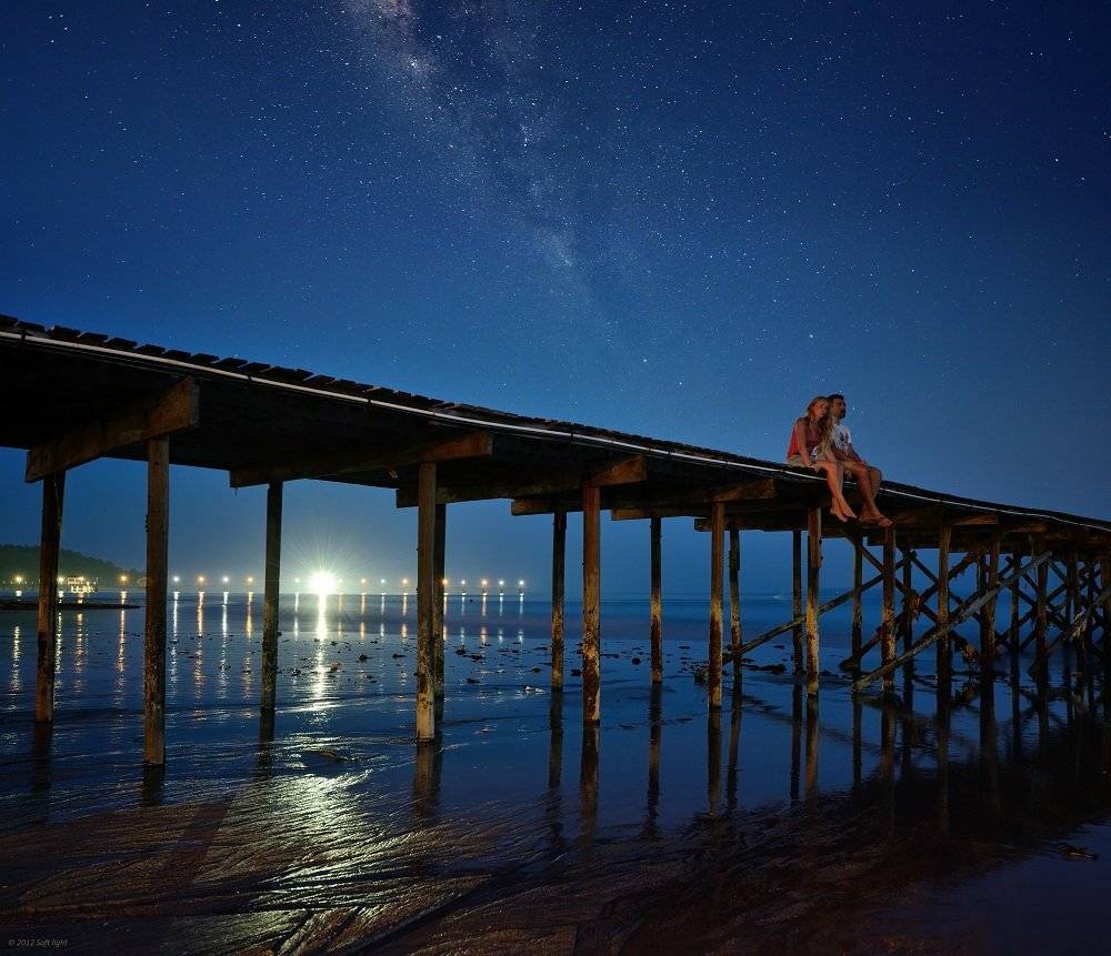звездное, небо., Soft Light