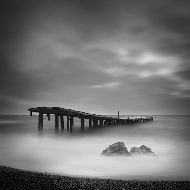 bw, , , ndx8, , , крым, , , симеиз, , , longexposure, , , yury, bird, , , seascape, , , пейзаж, , , waterscape, , , nikon, , pier, stoned Stoned pier фото превью