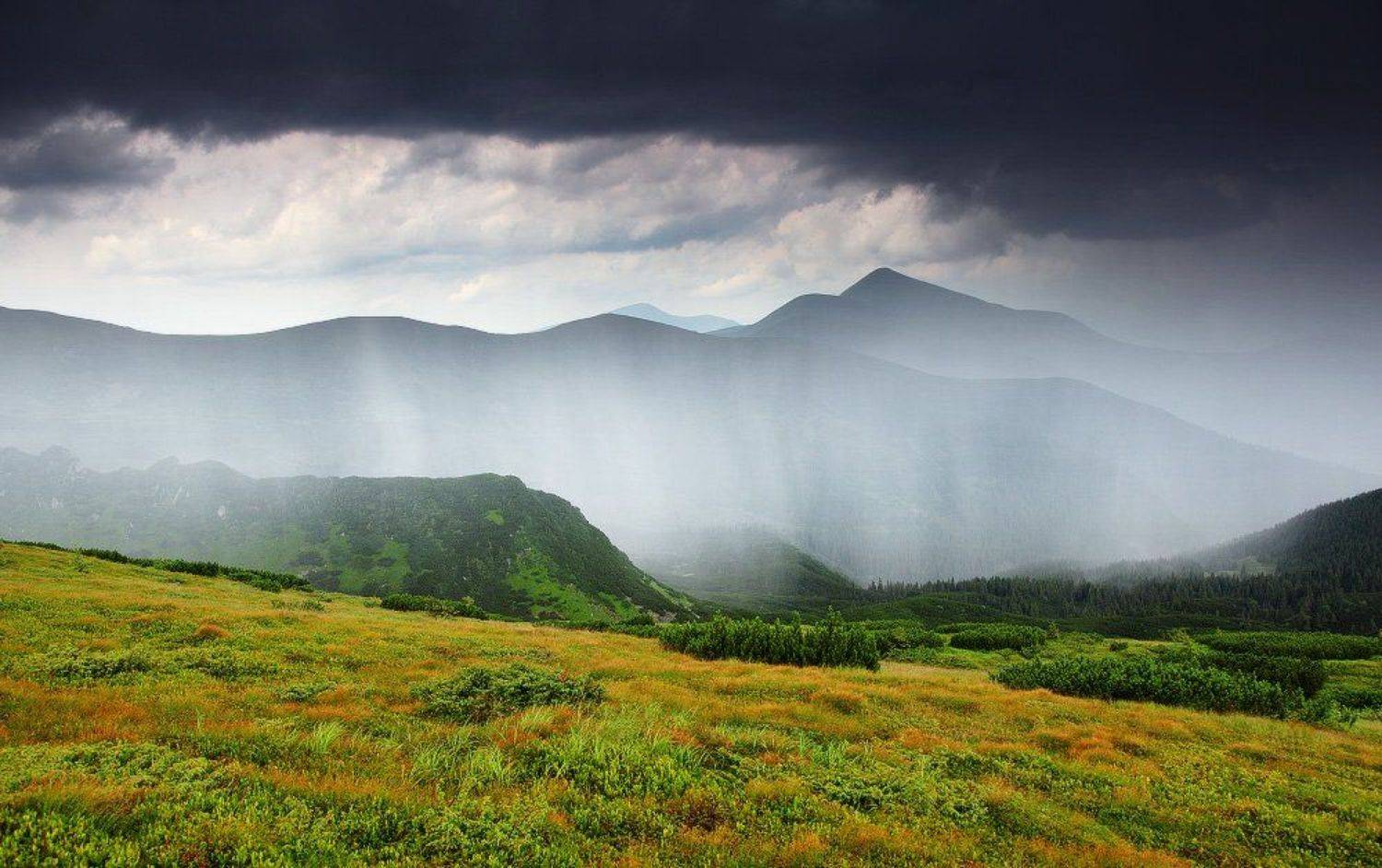 карпаты, горы, , украина, черногора, говерла, дождь, гроза, Leonid Tit