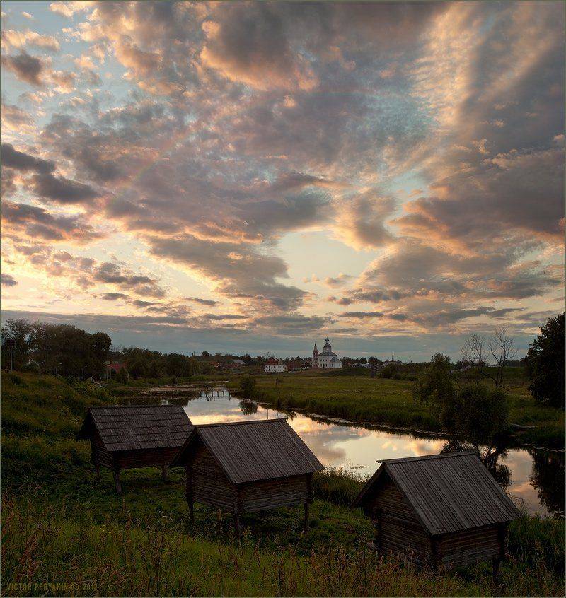 золотое, кольцо, суздаль, вечер, река, закат, лобазы, Виктор Перякин