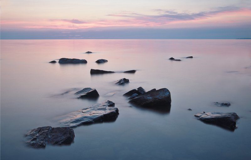 море, камни, закат, вода, большой утриш, анапа *** фото превью