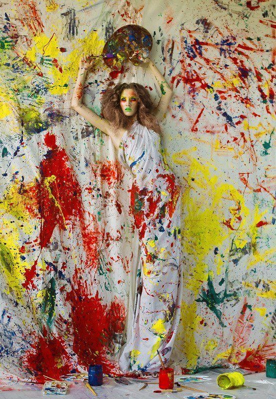 портрет, краски, публикация, модель, ткань *** фото превью