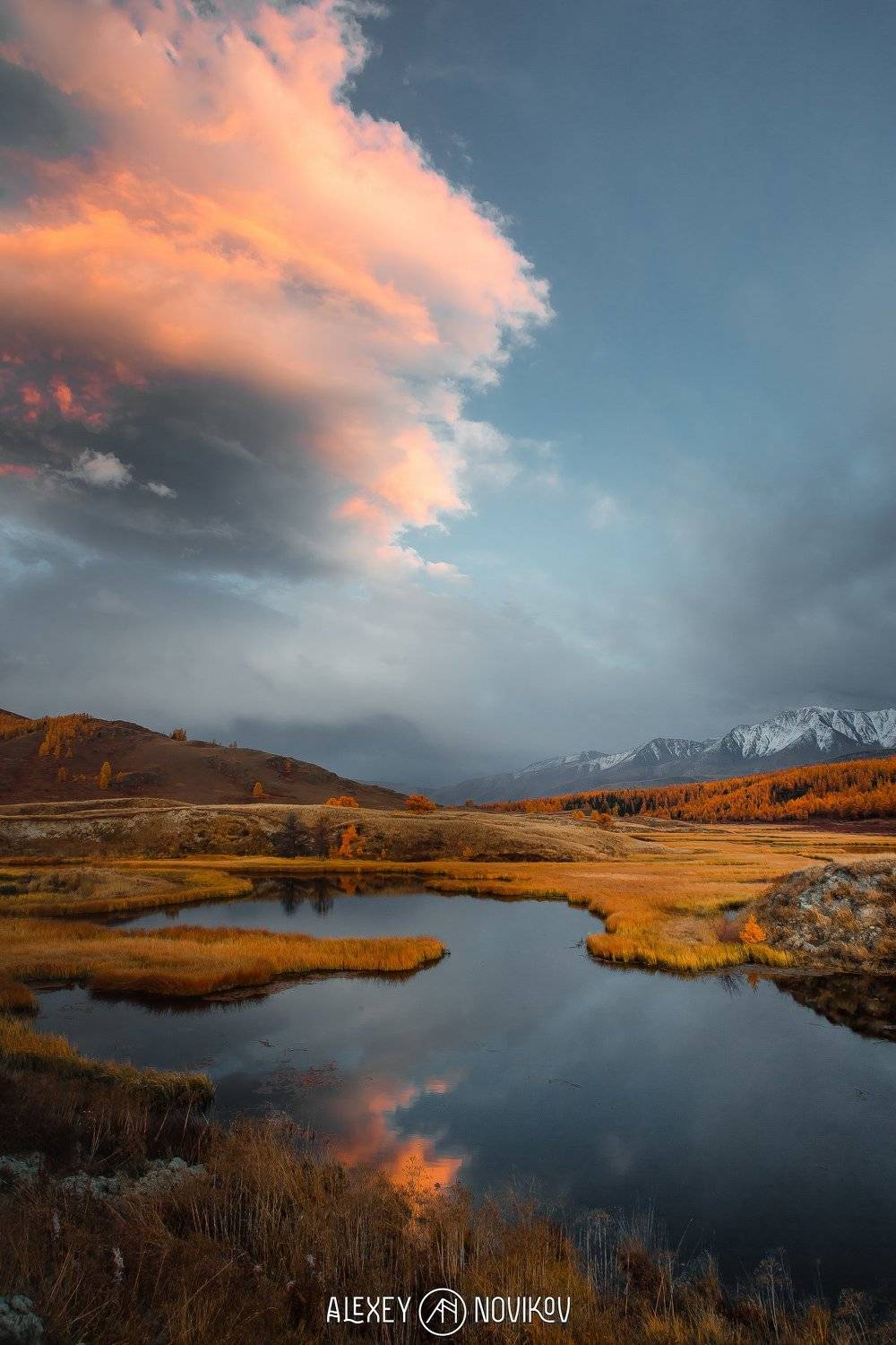 пейзаж, горы, алтай, осень, золотая осень, небо, облака, Алексей Новиков