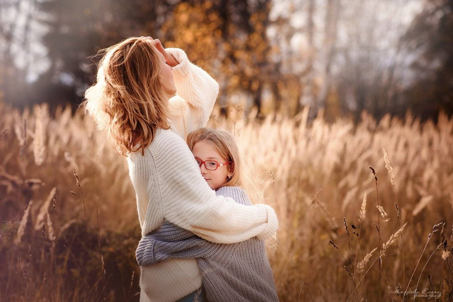 портрет, семья, дочь, ребенок, осень, прогулка, Макарова Елена