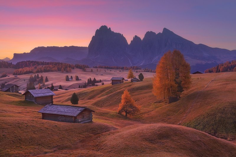 Sunrise in Alpe di Siusi фото превью