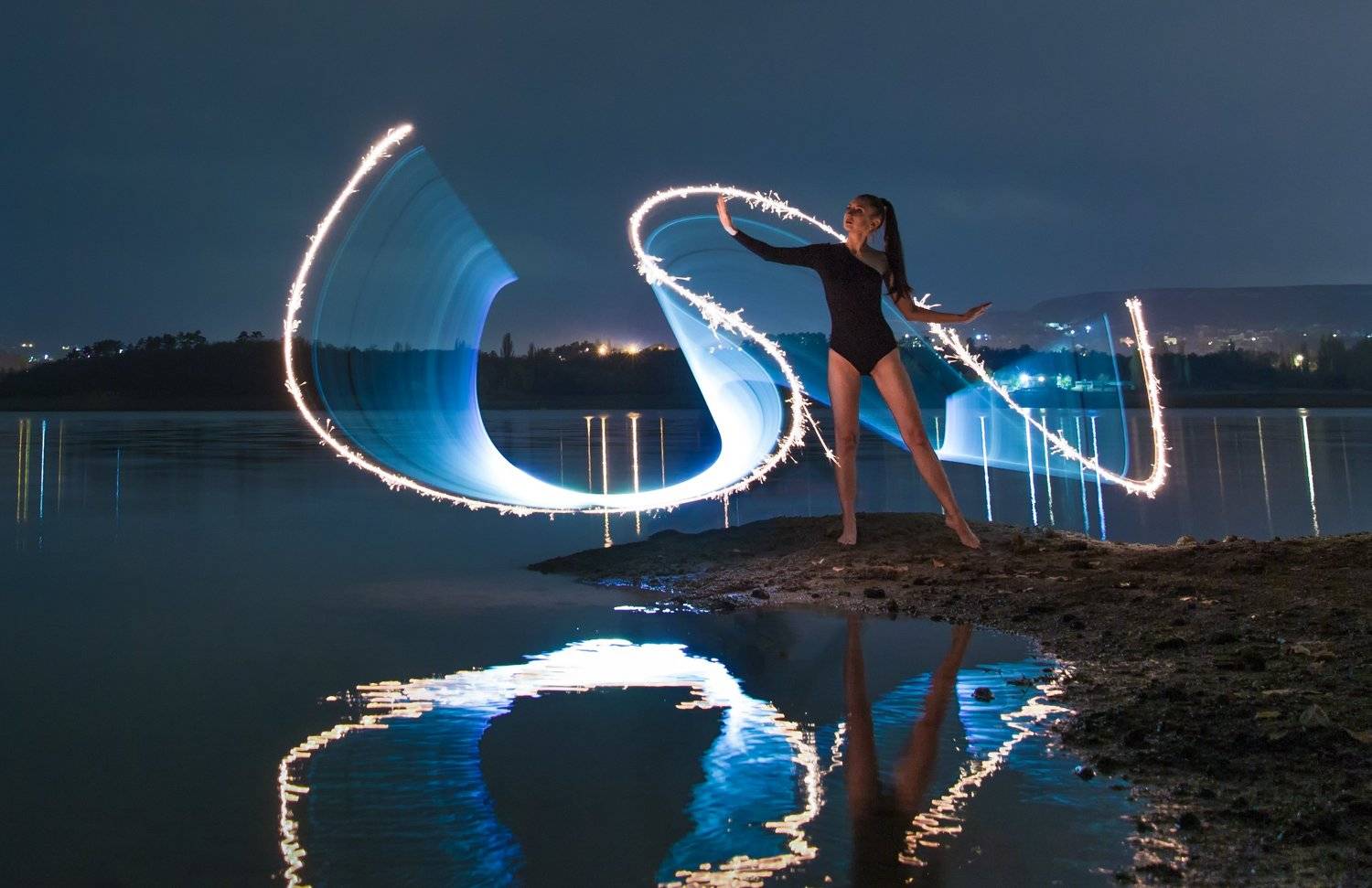 крым, вода, ночь, модель, девушка, звезды, Андрей Горюнов