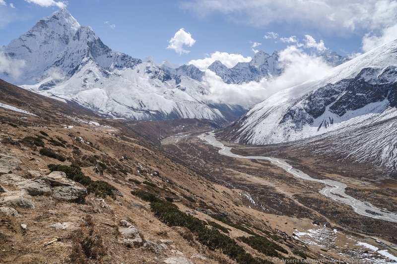 sky, landscape, nature, travel, outdoor, snow, asia, climbing, top, mount, mountain, nepal, cloud, peak, high, himalaya, alpinism, altitude, hiking, summit, himalayas, trekking, adventure, hike, himalayan, khumbu, mountainside, ama, amadablam, dablam, phe Ama Dablam Summit and Pheriche Valley in Khumbu region Nepal, Everest base camp trek фото превью