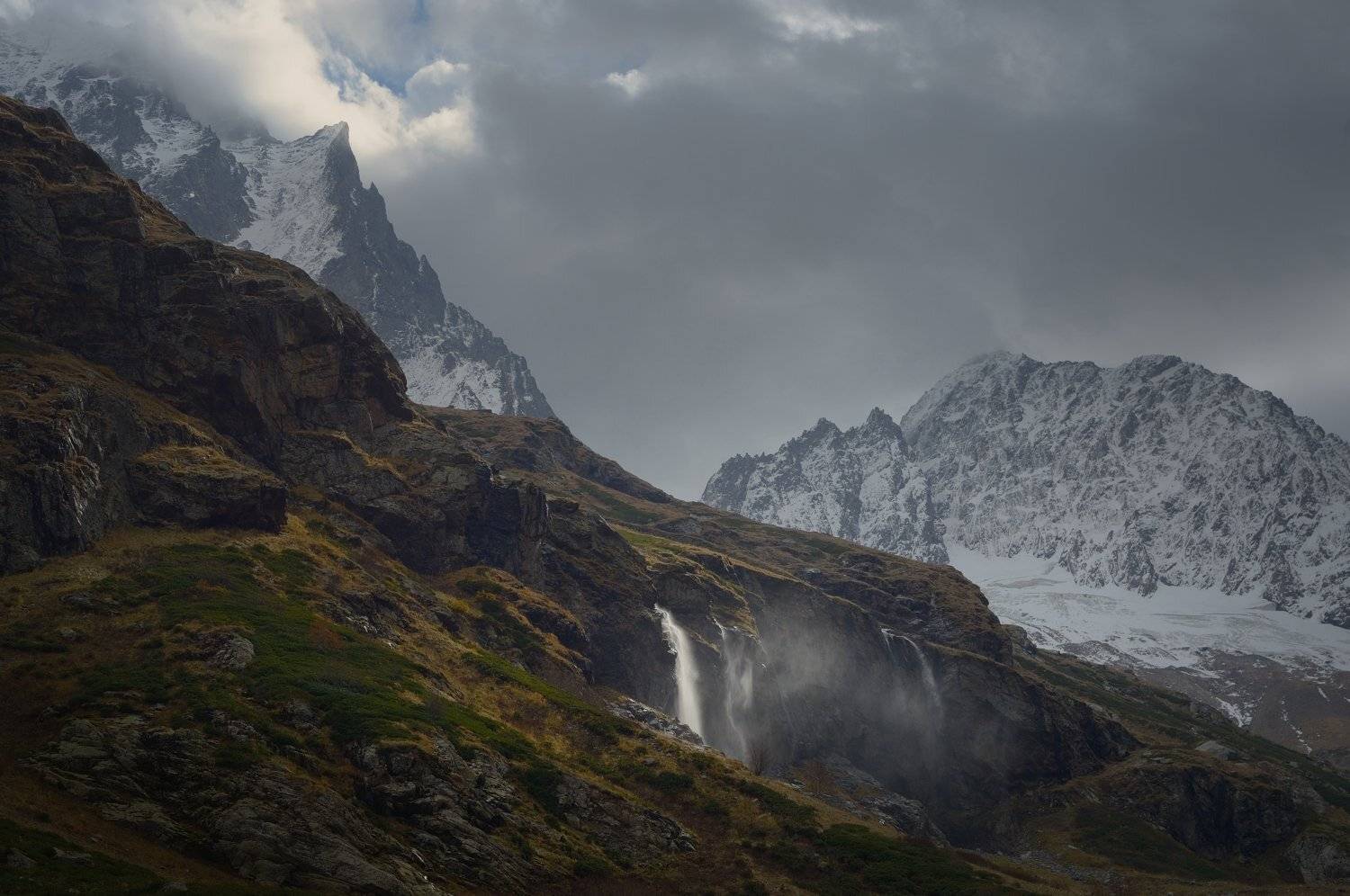 горы кавказ осень рассвет домбай, Александр Жарников