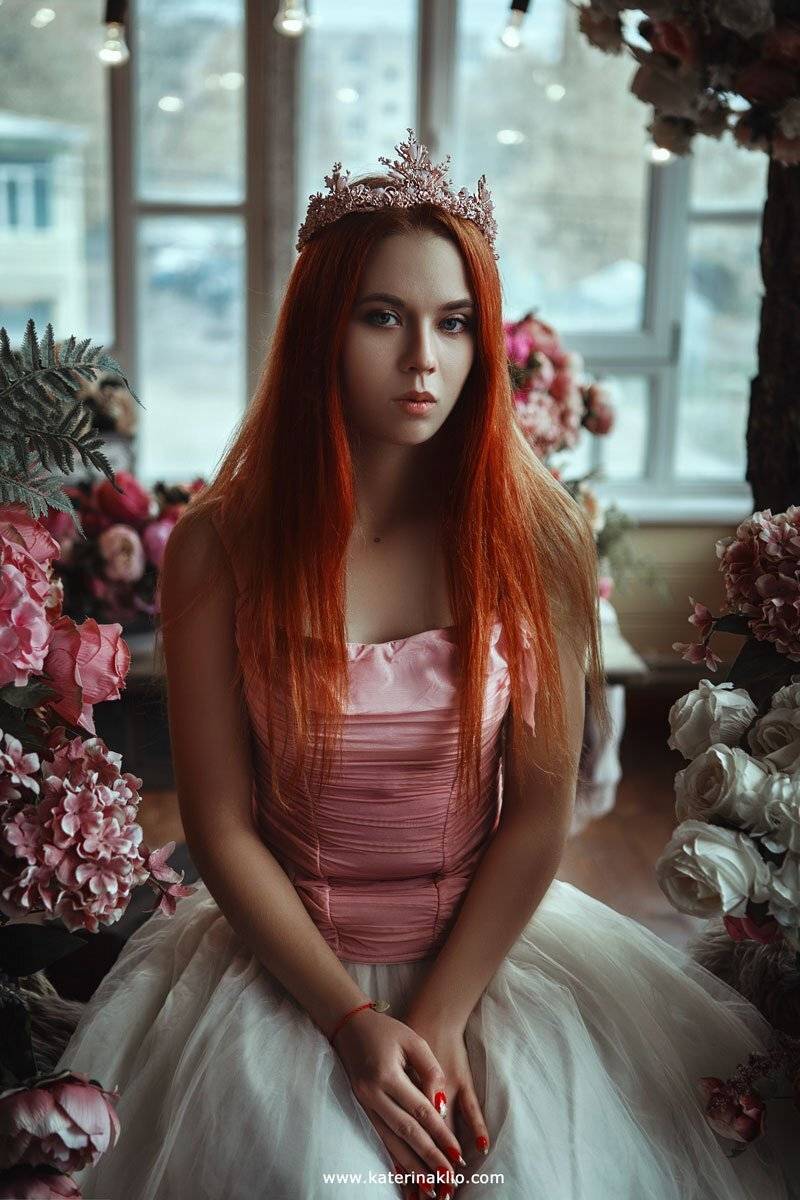 Flowers, portrait, princess, Катерина Клио
