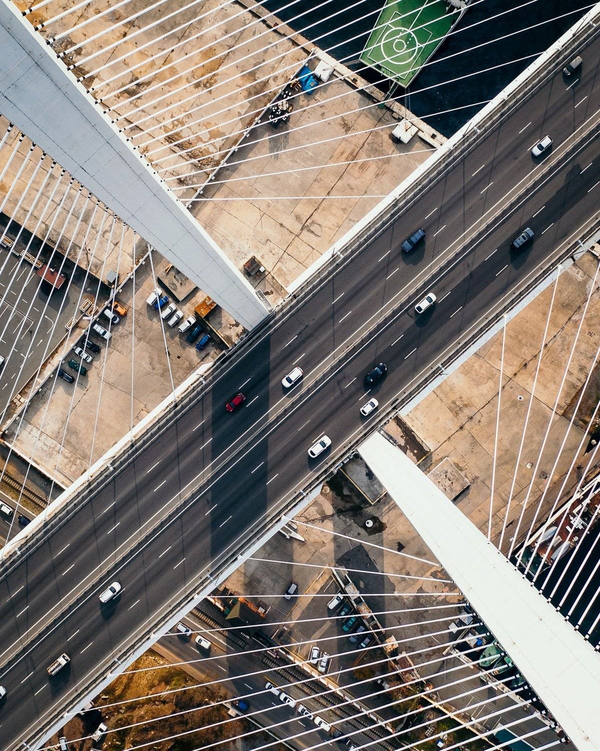 аэросъемка, владивосток, приморье, мост, золотой мост, паутина,пилон, геометрия, линии, искажение, Антон Блохин