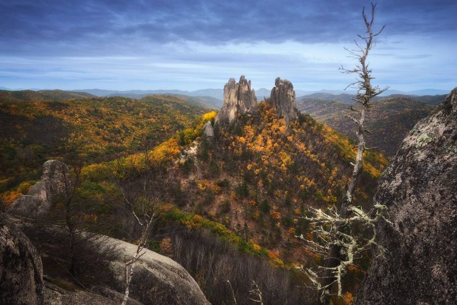 рассвет утро осень горы деревья парк драконов приморский край россия дмитрий подкопаев nikon, Дмитрий Подкопаев