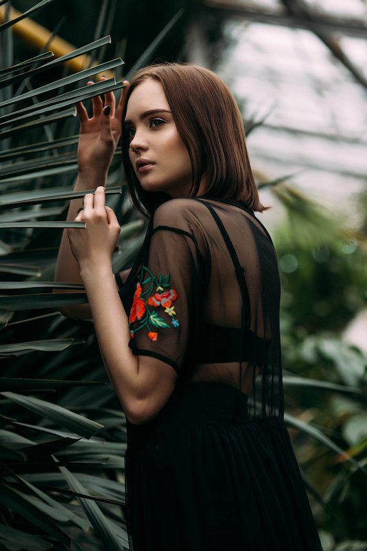 female, portrait, girl, beauty, Garden фото превью