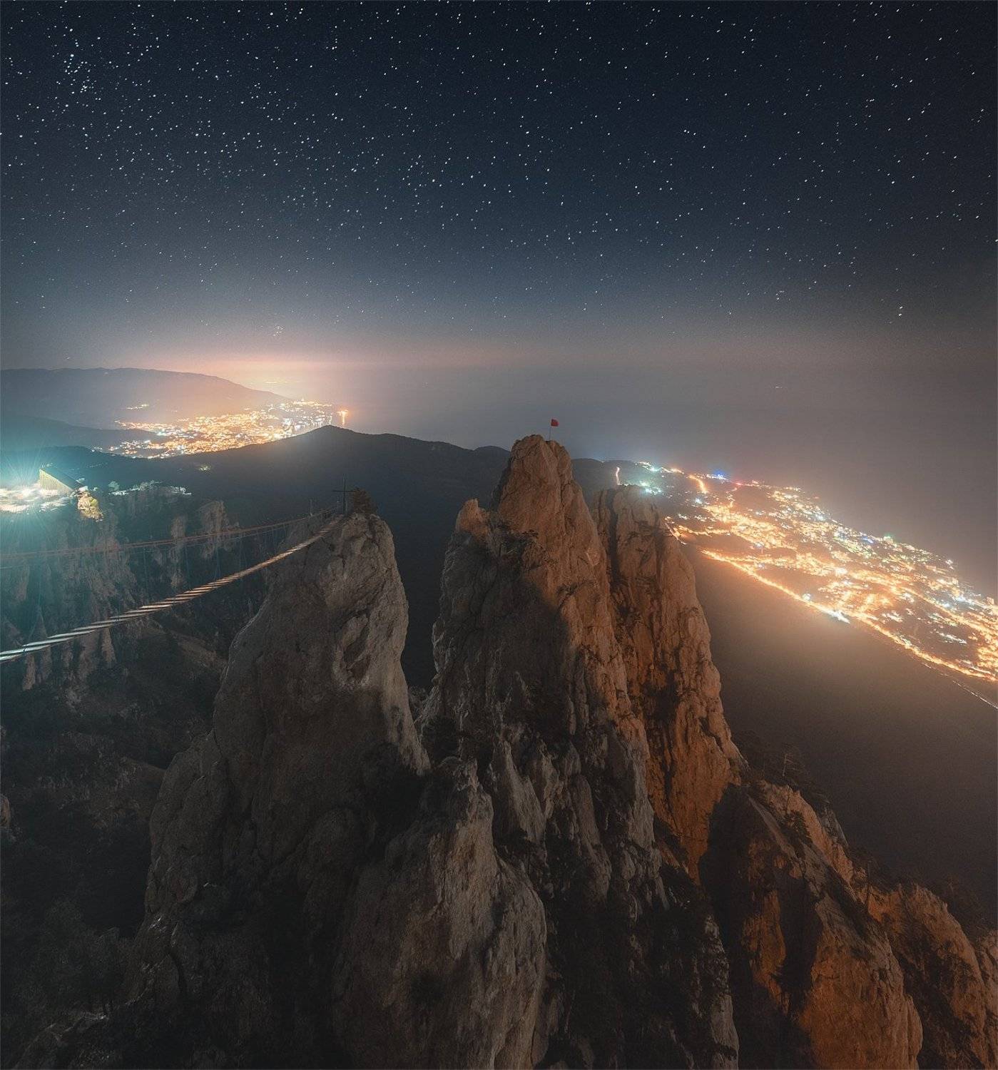 крым, зубцы ай-петри, ай-петри, ночь, ялта, Александр Трашин