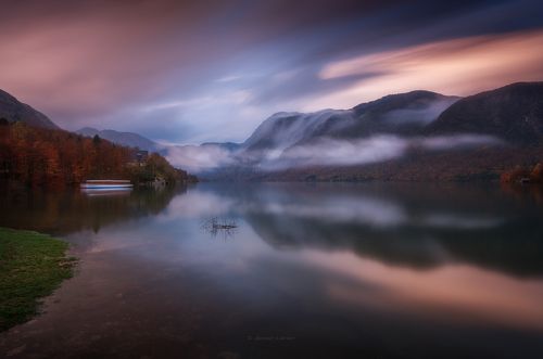 Утро на озере Бохинь...