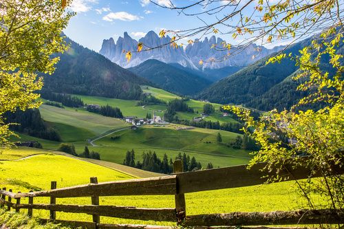 morning valley Val di Funes