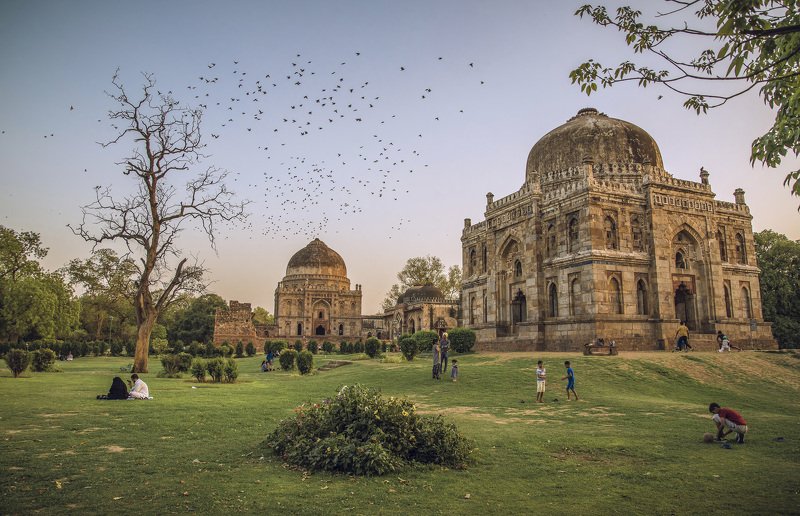 lodi garden, delhi Вечер в парке фото превью