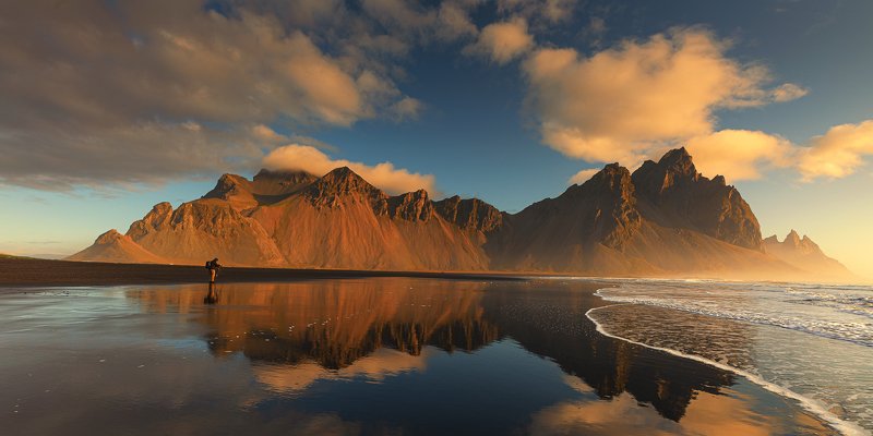 Vestrahorn sunrise. фото превью