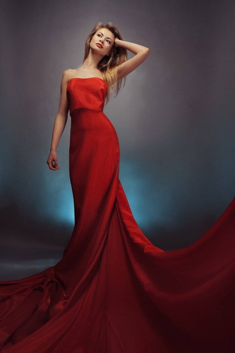 девушка, красный, red, girl, Феофанов Дмитрий