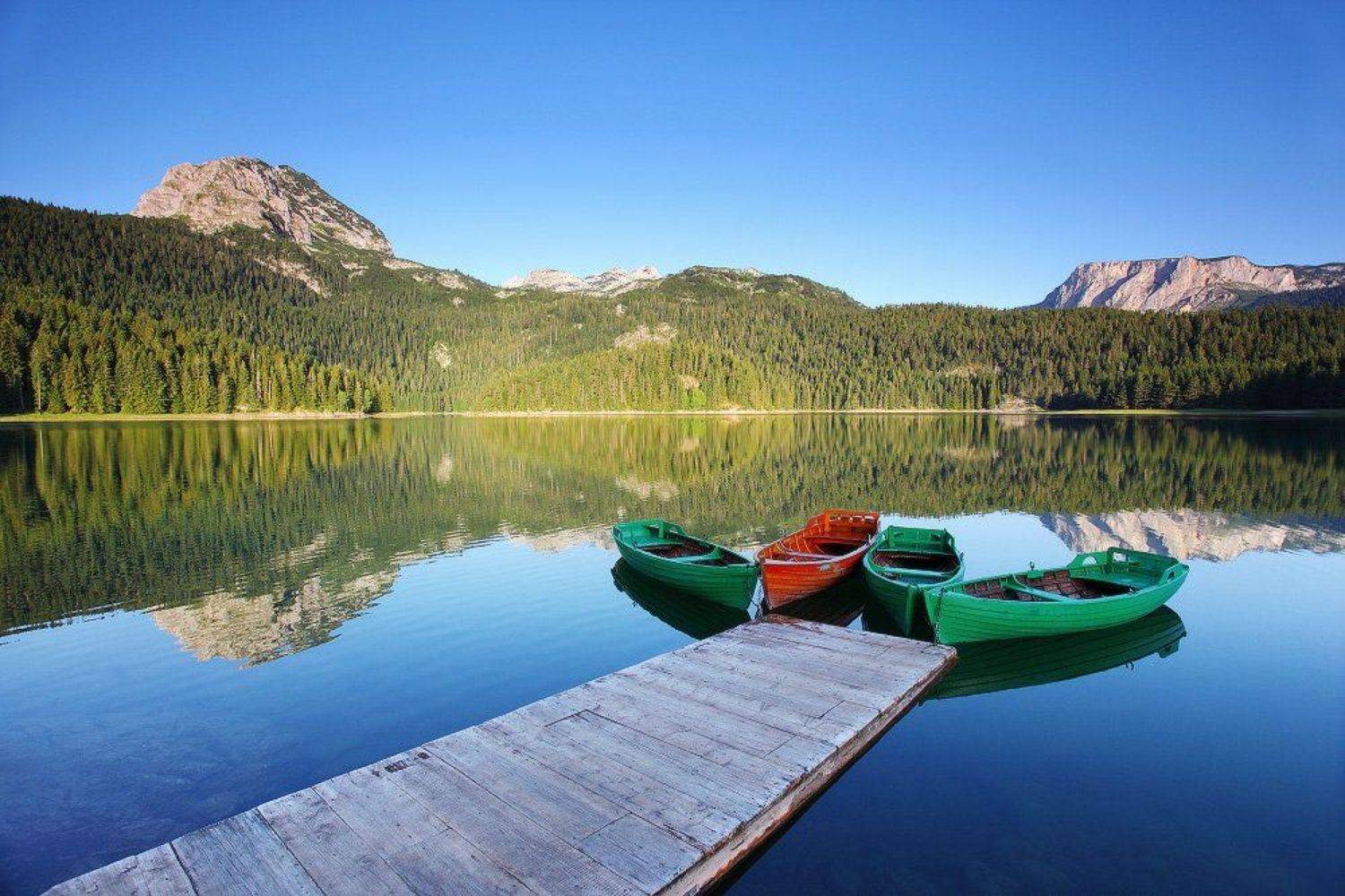 монтенегро, дурмитор, жабляк, озеро, вода, балканы, черногория, лодки, горы, Leonid Tit