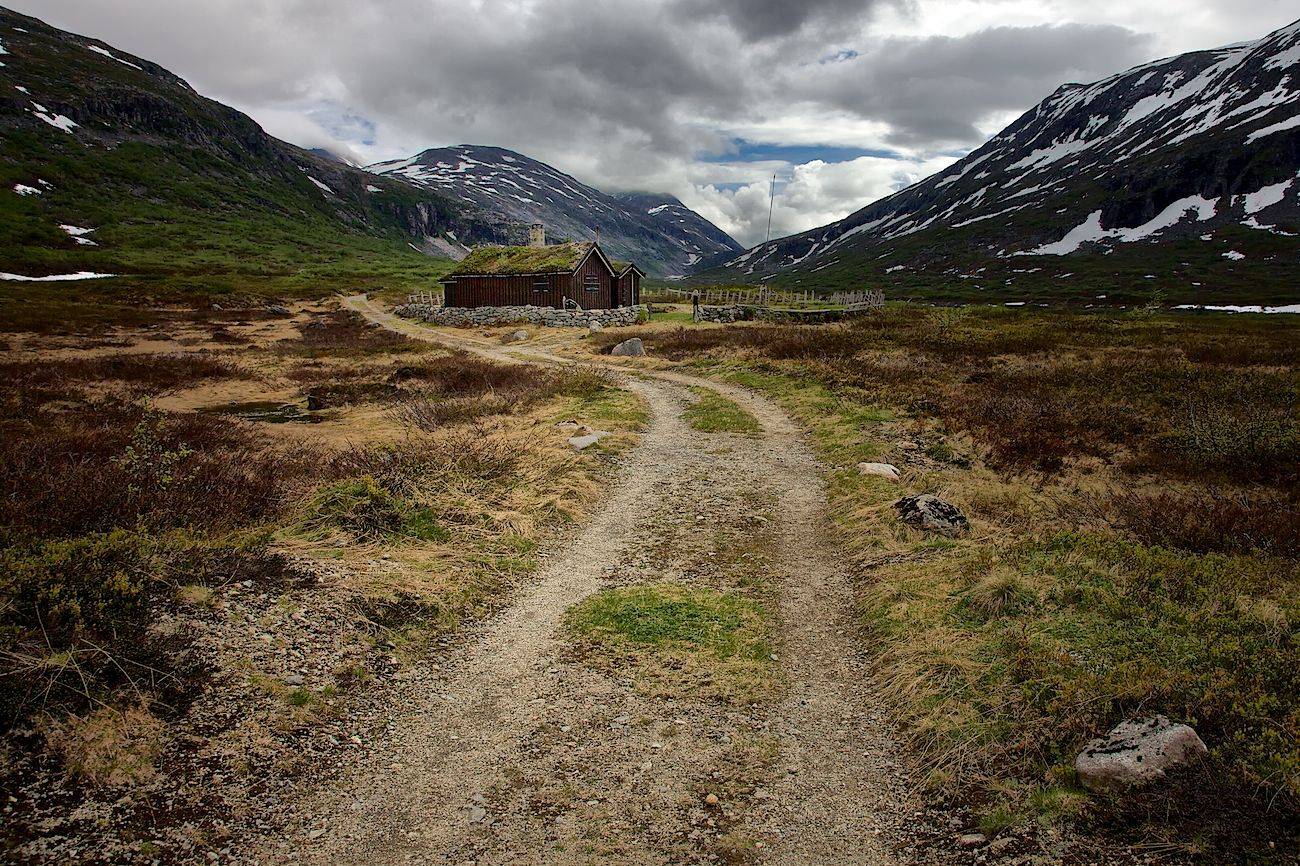 норвегия,июль,река,снег,облака,туман,солнце., СПИРИДОНОВ НИКОЛАЙ