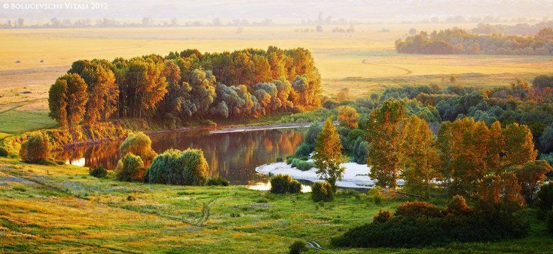 молдова, пейзаж, bolucevschi Поворот реки фото превью