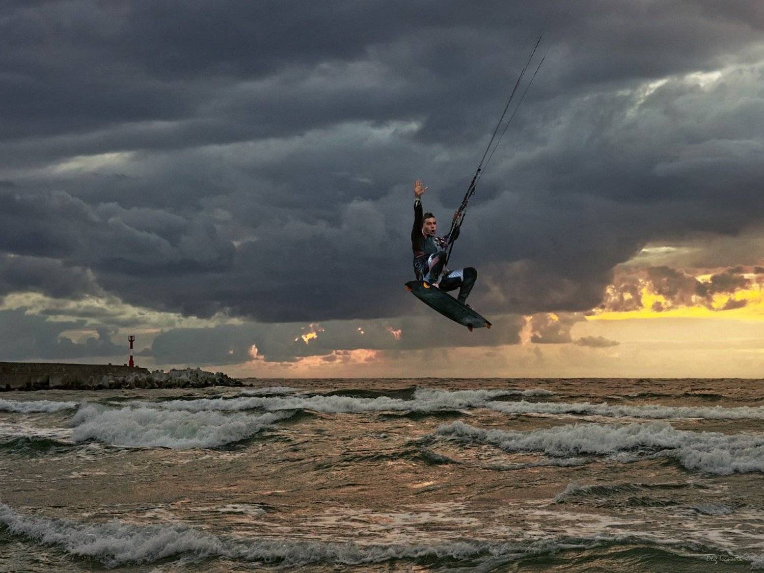 кайт, море, ветер, Олег Иванов