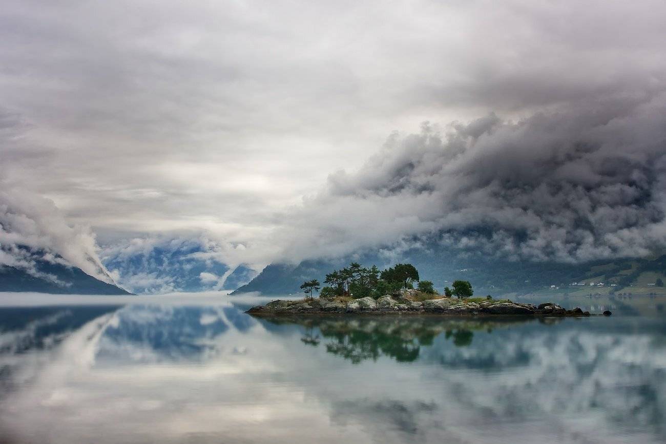 норвегия,июль,фьёрд,горы,остров,облака,туман., СПИРИДОНОВ НИКОЛАЙ