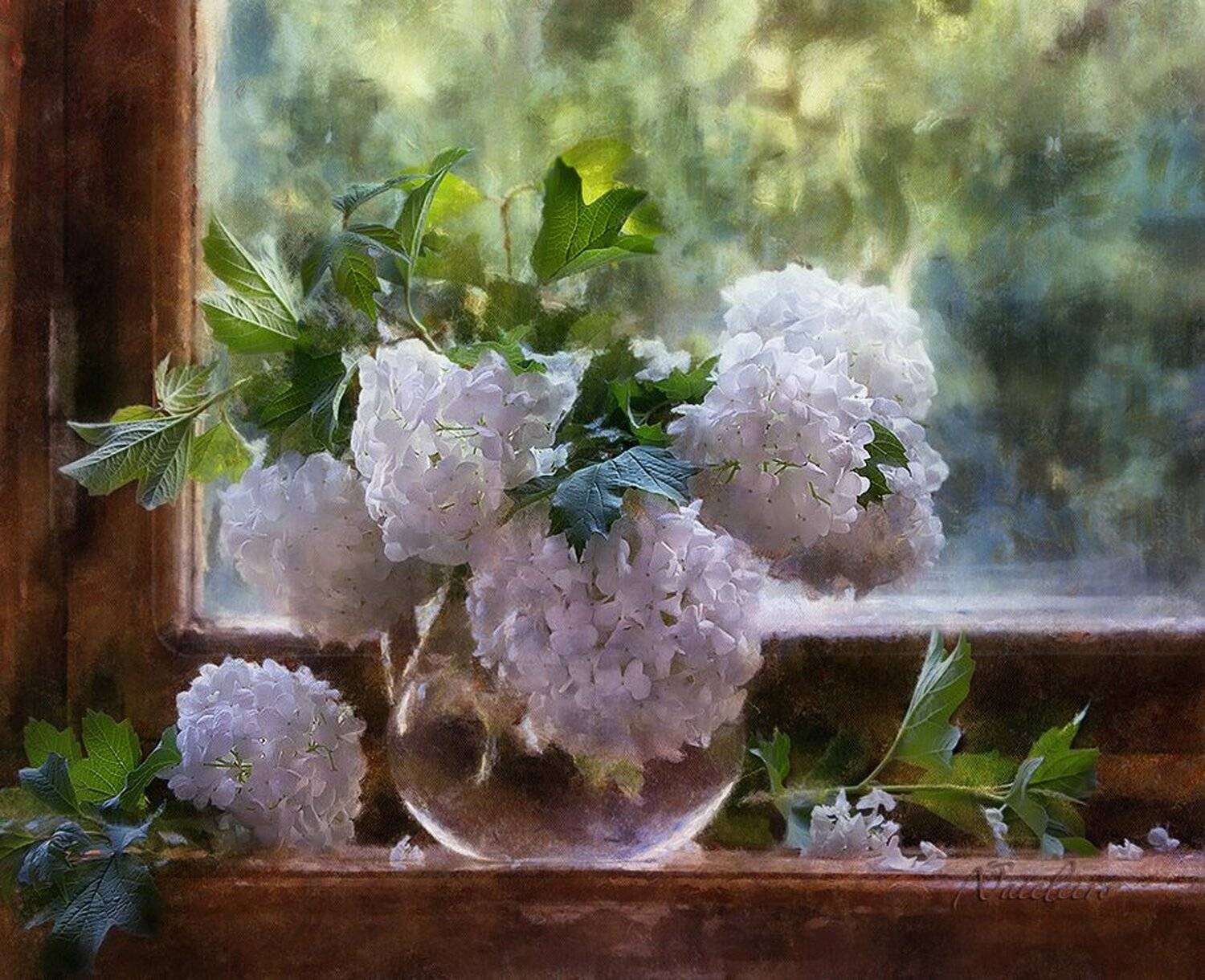 натюрморт, , калина-бульденеж, , , boule, , , de, , , neige, , , -, , , снежный, , , шар, Наталья Кузнецова (Nateletro)