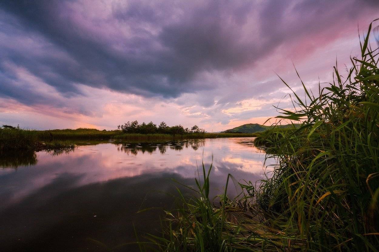 отражение, оэеро, вода, вечер, Андрей Кровлин