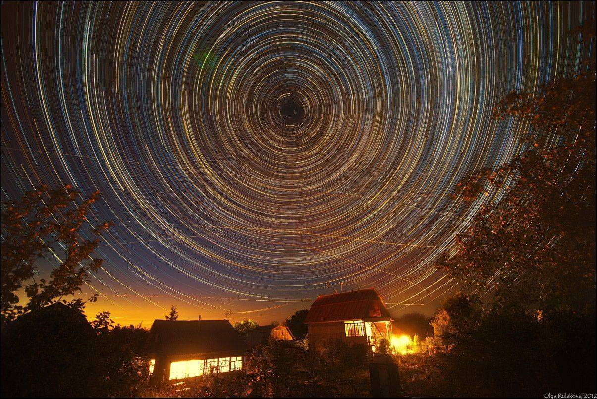 startrails, ночь, звезды, Ольга Кулакова