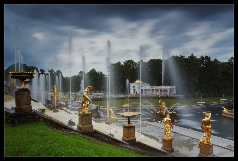 петергоф, самсон, каскад Там, где фонтаны подпирают небо... фото превью