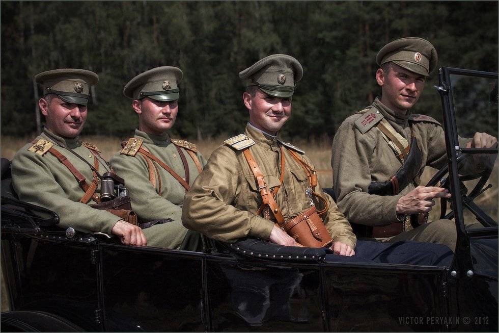 1916, реконструкция, офицеры, русская, армия, брусиловский, прорыв, форма, гимнастерка, фуражка, пагоны, , автомобиль, ford, Виктор Перякин