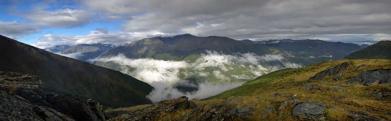 алтай, горы, утро, рассвет, облака, капчал После дождя природа улыбается фото превью