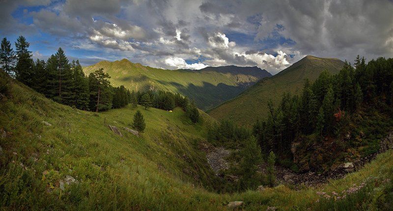 облака, горы, кедры, калагаш Вечер над Калагашем фото превью
