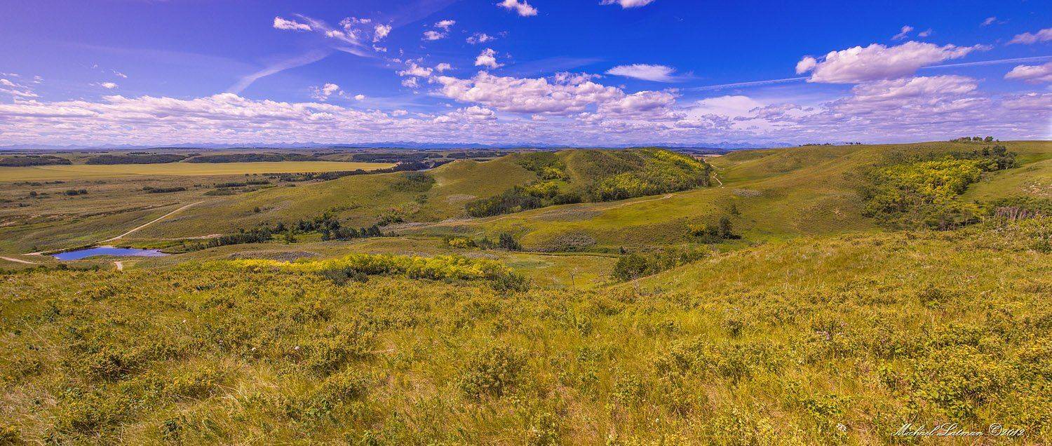 summer,noon,valley,mountains river,lake,sky,clouds, Michael Latman