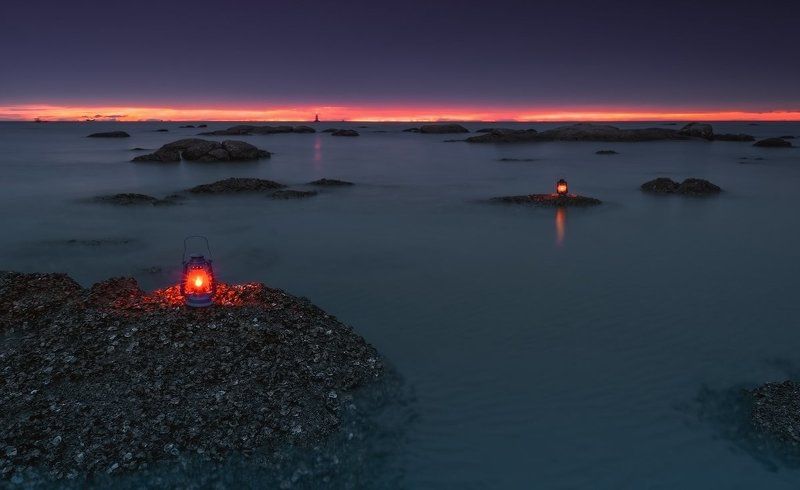 thailand, sunrise, stones, sea Lighting the way to the dawn фото превью
